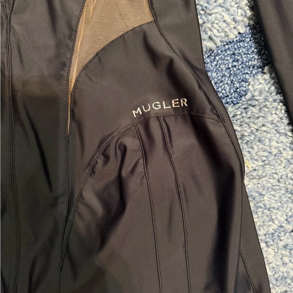 Mugler Black and Beige Long Sleeve Dress - Picture 2 of 3
